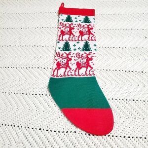 Winter and Tree Christmas Stocking